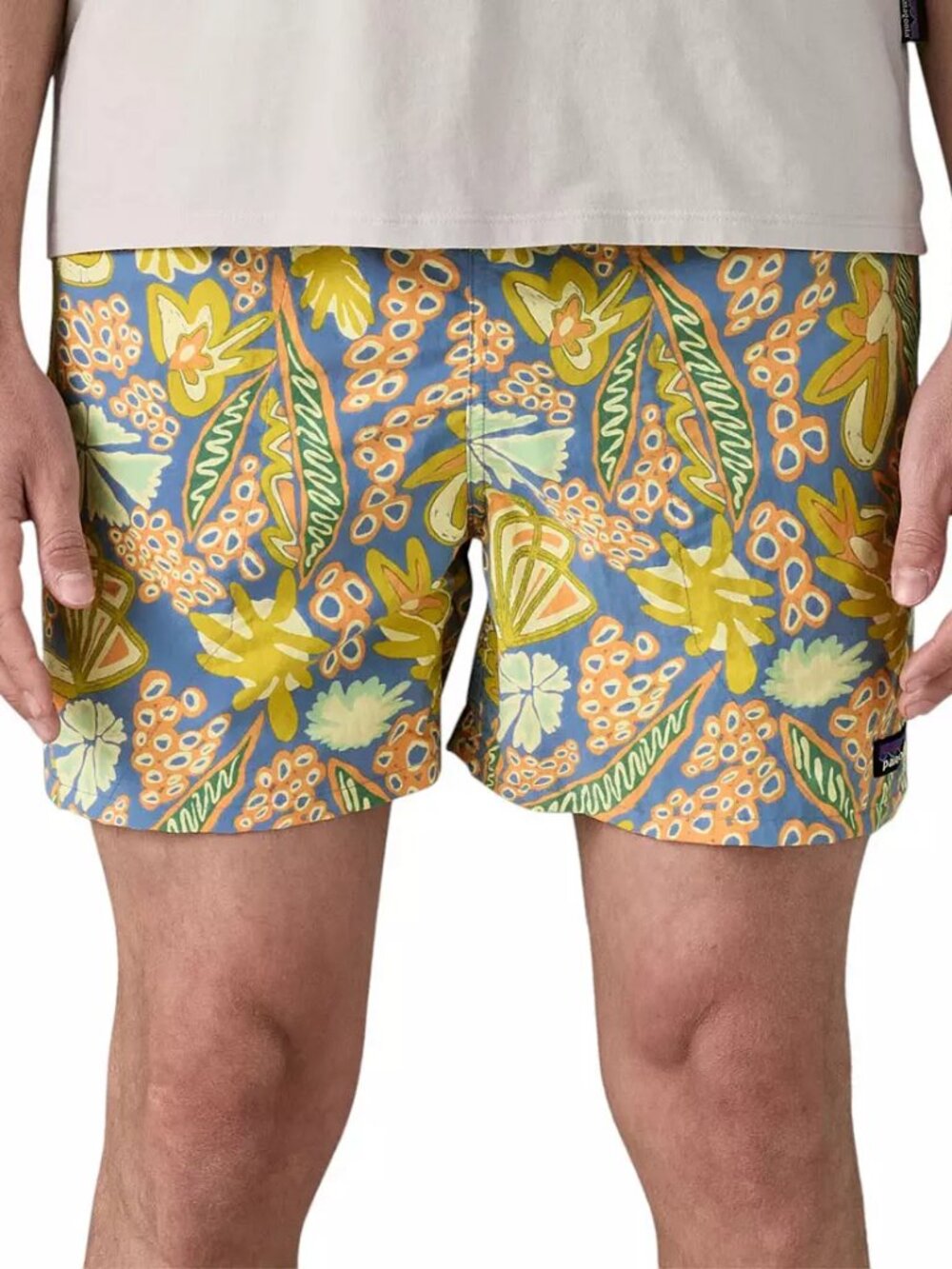 Patagonia Men's 5" Baggies Shorts Lined Flourish Abundant Blue S NWT Swim Hike